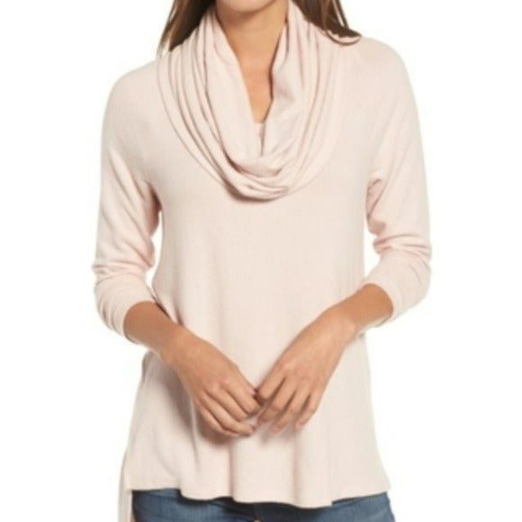 Gibson Convertible Neckline Tunic - size XS in Pink. - Picture 2 of 12